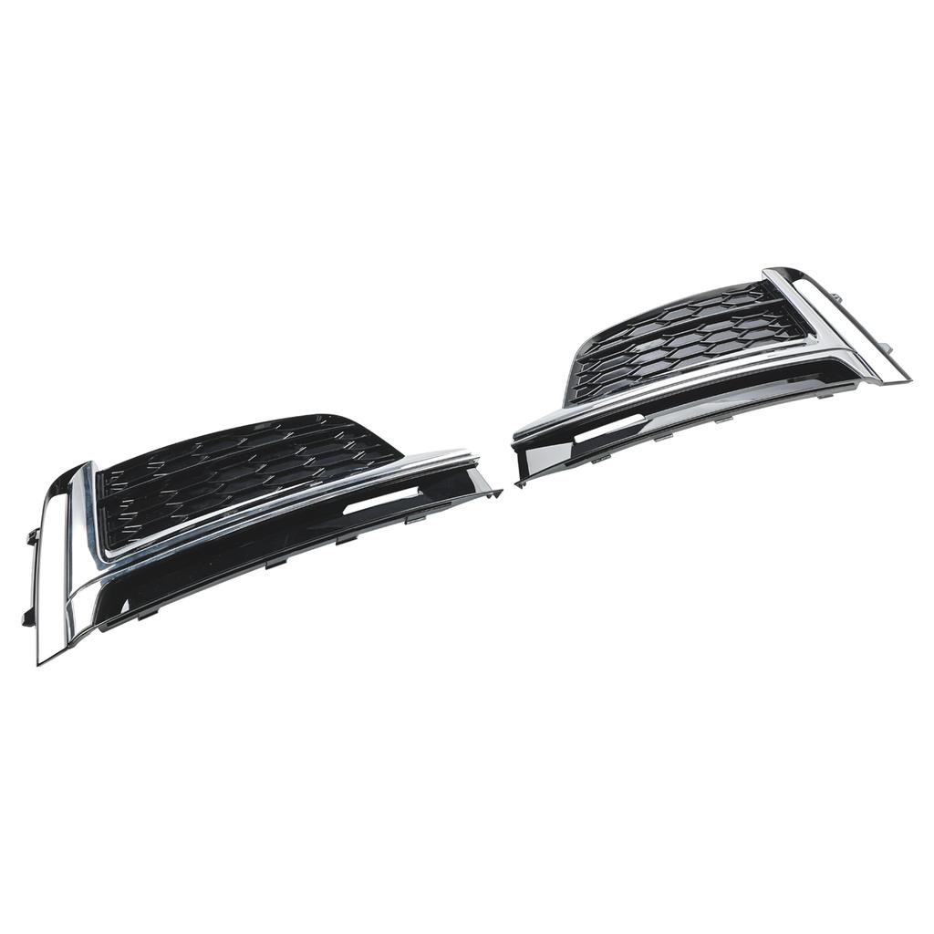 2PCS Front Bumper Fog Light Grille Cover Trim Fit S5 A5 S-Line 2018-2019