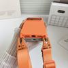 Crossbody Lanyard Matte Silicone Soft Case For iPhone 17 Pro Max 16 12 11 15 Pro 13 14 Plus Necklace Strap Shockproof Cover