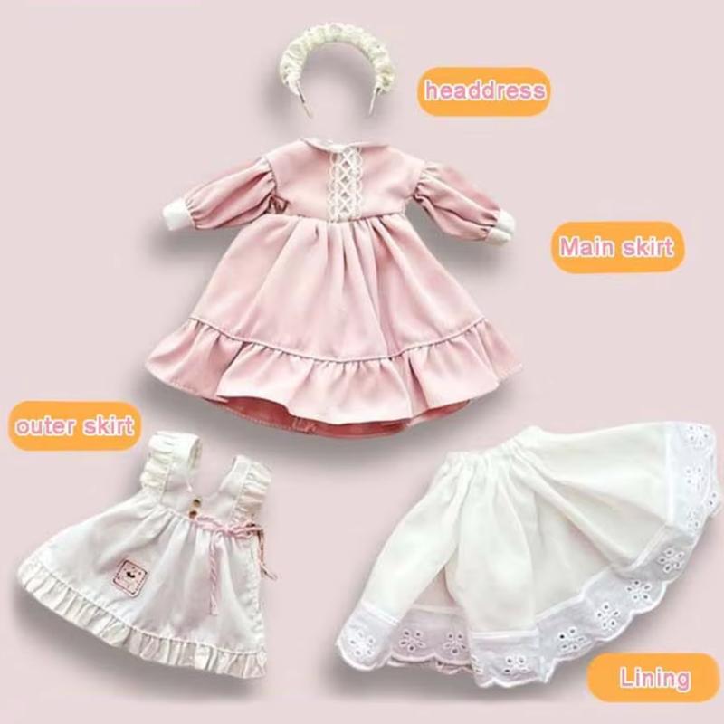 

1/6 Bjd Doll Clothes Lovely Lolita Dress For 30Cm Bjd Doll Accessories Vintage Maid Dress Doll Clothes Dress Up Doll Accessories Set no doll