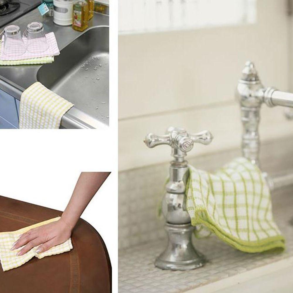 Dish Absorbent Non-stick Micro-fiber Tea Towel Terry Cotton Cleaning Cloth