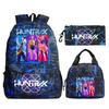 Kpop Peripheral Printing Student Schoolbag Large Capacity Casual Backpack Three-Piece Set
