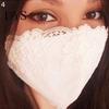 Women Fashion Washable Breathable Dust-Proof Lace Party Wedding Bride Face Cover