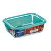 Rechteckige Lunchbox mit Deckel Luminarc Keep'n Lagon 12 x 8,5 x 5,4 cm Türkis 380 ml Glas (6 Einheiten)