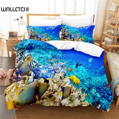 Underwater World Bedding Set Duvet Cover Set 3d Bedding Digital Printing Bed Linen Queen Size Bedding Set Fashion Design