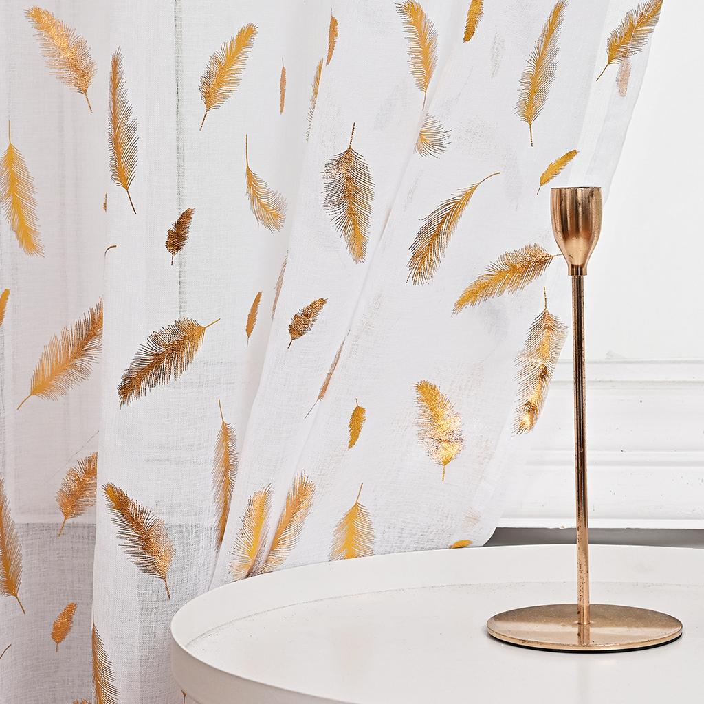 2025 Quandoli Bronzing Small Feather Curtains, Sunshade And Sunscreen Finished Curtains