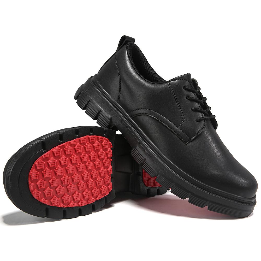 Chef Hotel Hotel Back Kitchen Shoes Non-slip and Oil-proof Special Wear-resistant Casual Leather Shoes Men's Work Shoes Men's