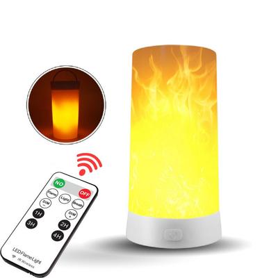 Smart LED Flame Lamp: Portable Magnetic USB Rechargeable Night Light