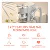 Taladro Eléctrico para Uñas 2 en 1 de 240W con Extractor de Polvo Incorporado Herramienta Profesional de Lima de Uñas para Salón de Manicura Pedicura