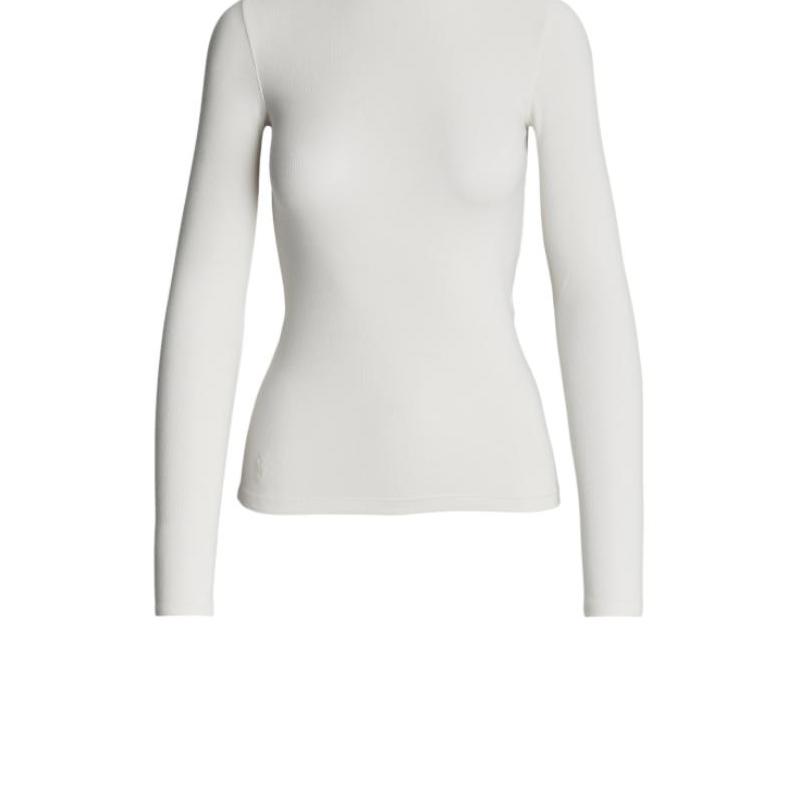 Polo Ralph Lauren Hem Small Pony Embroidered Solid Color Stretch Ribbed Folded High Neck Pullover Long Sleeve Sweater Slim Fit WMPOKNIN6820338-100