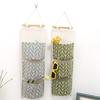 3 Pockets Wall Door Closet Home Hanging Storage Bag Linen Fabric Organizer Pouch