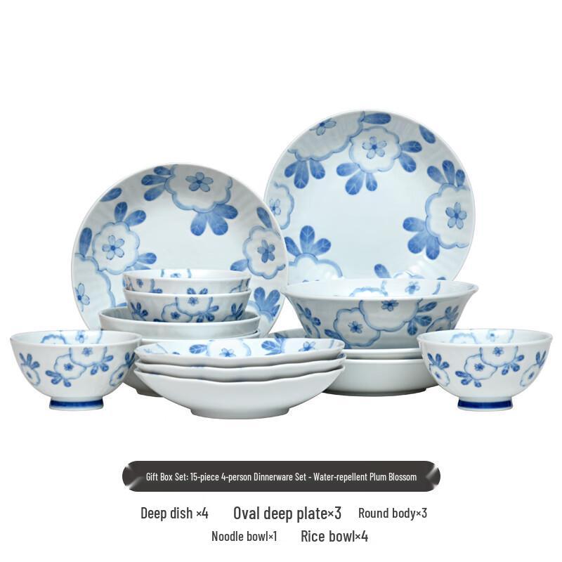 Youguyao Japanese Style 15-Piece Ceramic Dinnerware Set