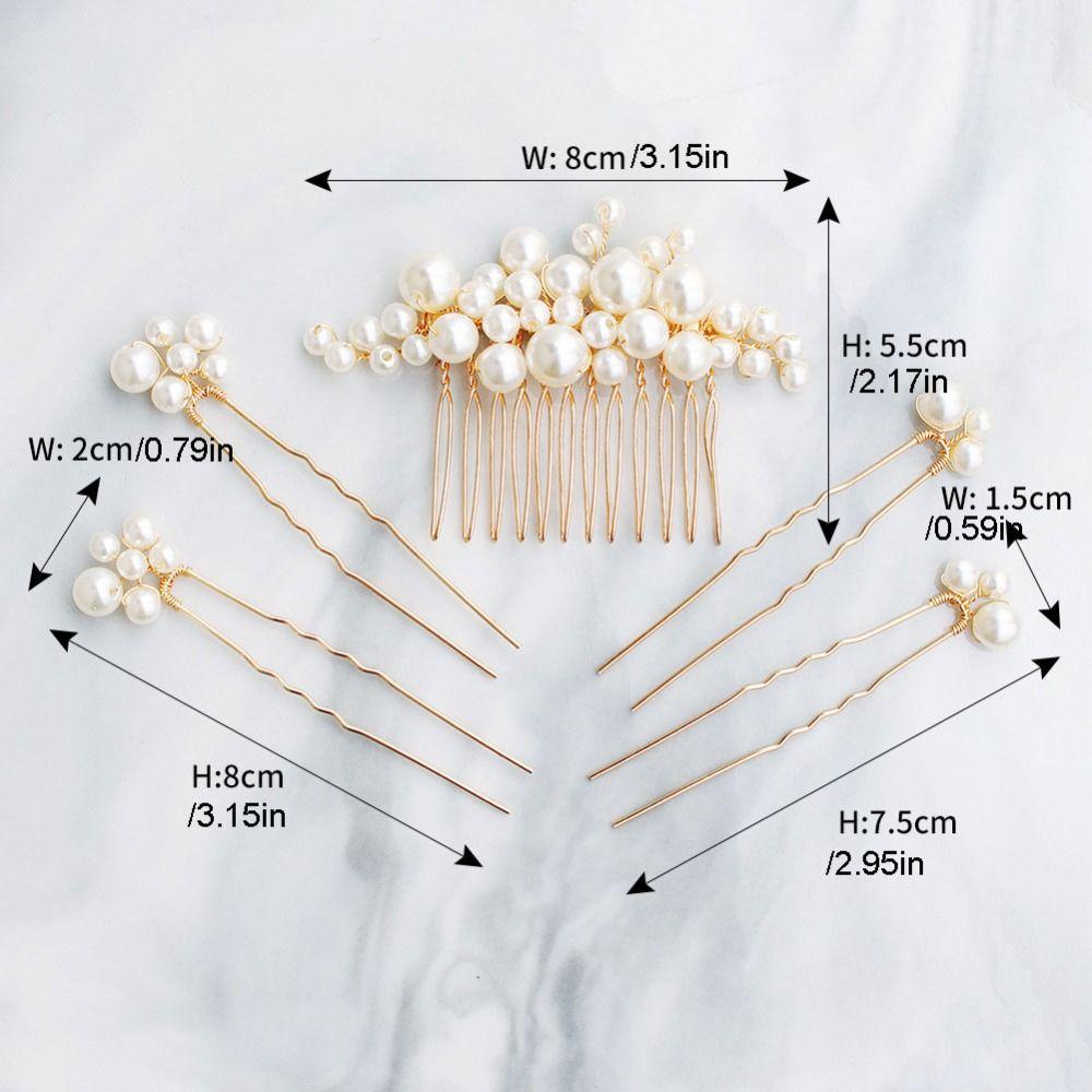 Silver Bride Hair Pins Gold Hair Fork Vintage Wedding Headwear Headpiece