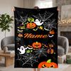 Halloween Custom Flannel Blankets Soft Warm Cozy Throws for Home Decor Holiday Gifts