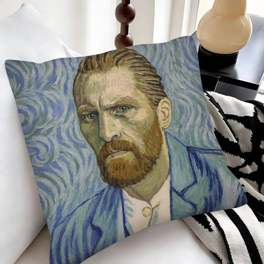 Van Gogh Art Pillow Case Fashion Square Pillowcase Bedroom Sofa Room Ins Decoration Leisure