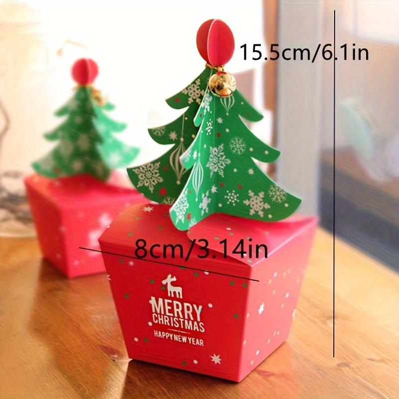 20 boîtes cadeaux d'arbre de Noël avec des arbres de Noël en papier pop-up - Contenants pour friandises et cadeaux de fête pour enfants, bébé, décorations de festival
