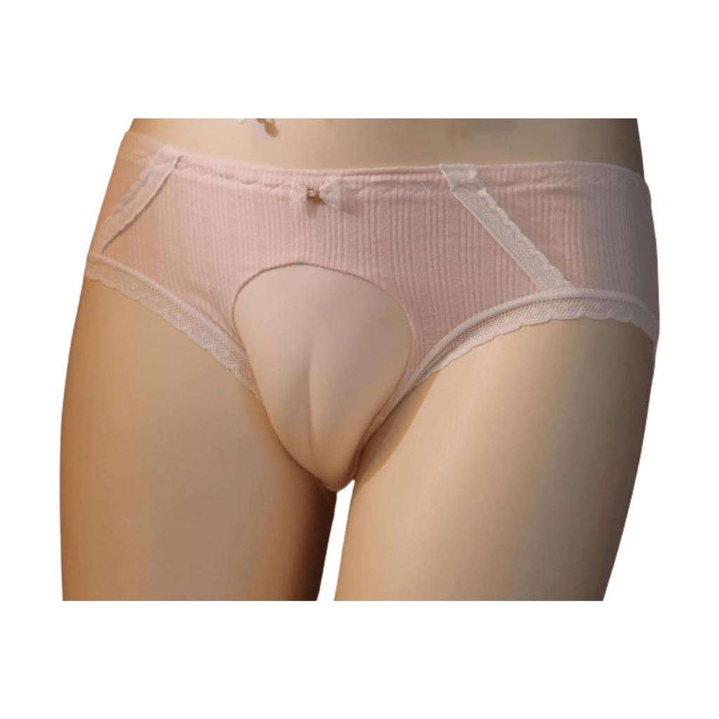 Padded Cover Panties Crossdressing Shorts Underwear Lace Pants Disguise Lingerie Free [cocoriko] Men's Men's Boys' (JP, Alphabet, Size, R_Pink)