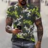 Fashion Men's Crew Neck Short Sleeve 3D Casual Color Printing Casual Short Sleeve Crew Neck T-Shirt