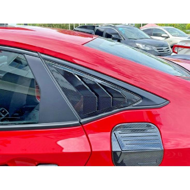 Carbon Fiber Rear Window Side Louver Cover Trim For - Honda Civic Sedan