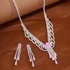 Zircon Jewelry Set: Elegant Niche Design for Weddings and Banquets - Earrings and Necklace