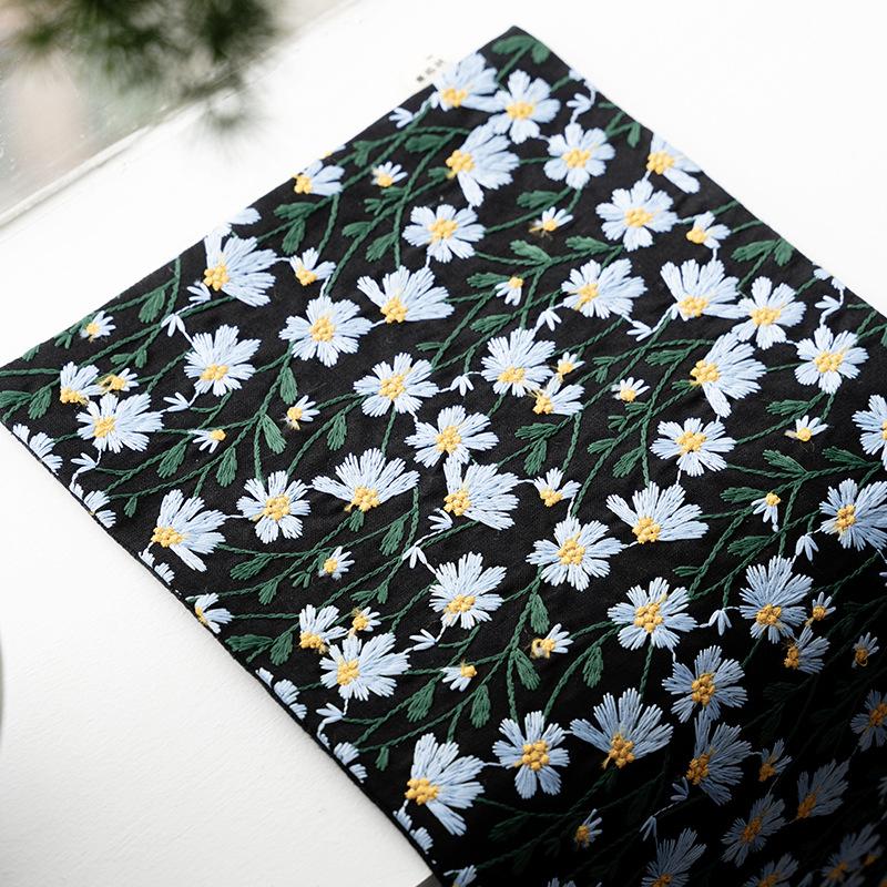 National wind cotton cloth flower embroidery dry bubble mat Chinese zen tea ceremony accessories tablecloth tea mat