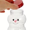 Empty Plastic Juice Bottles with Caps, Designed Cute Snowman Shape. These Reusable Clear Drink Containers Come with Mini Scarves