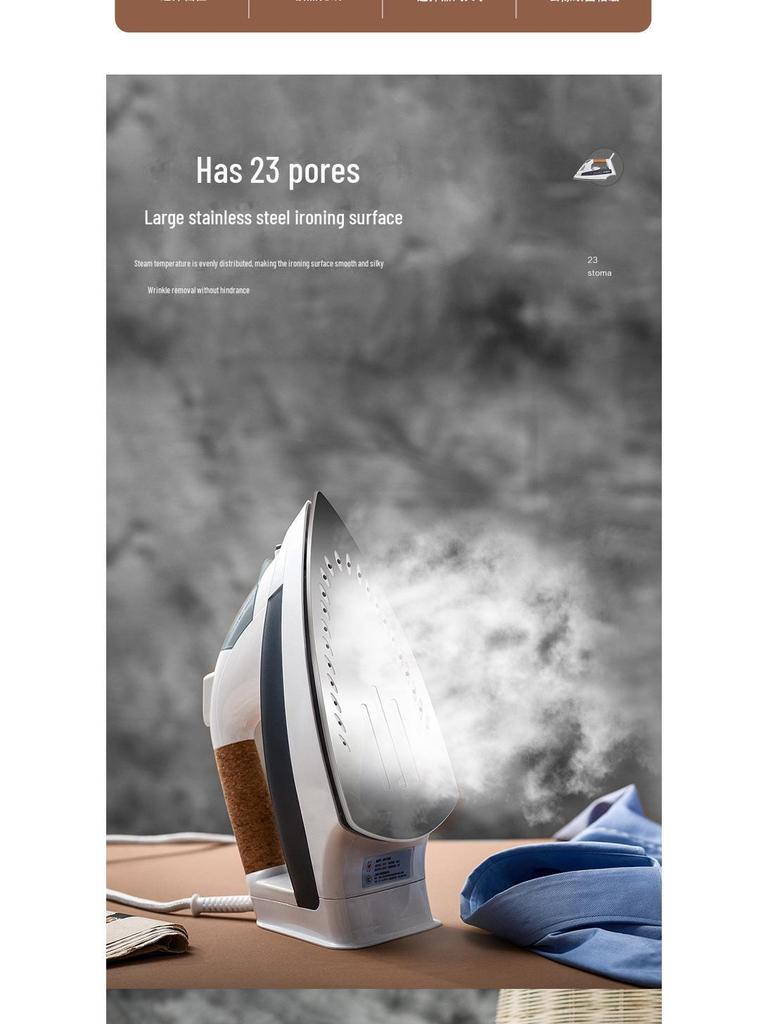 Red Heart RH1366 2000W Handheld Steam Iron - Wet & Dry, High Power for Household & Commercial Use