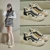 2025 Spring Korean Style Women's High-Top White Sneakers with Thick Soles - Street Style KT12261.