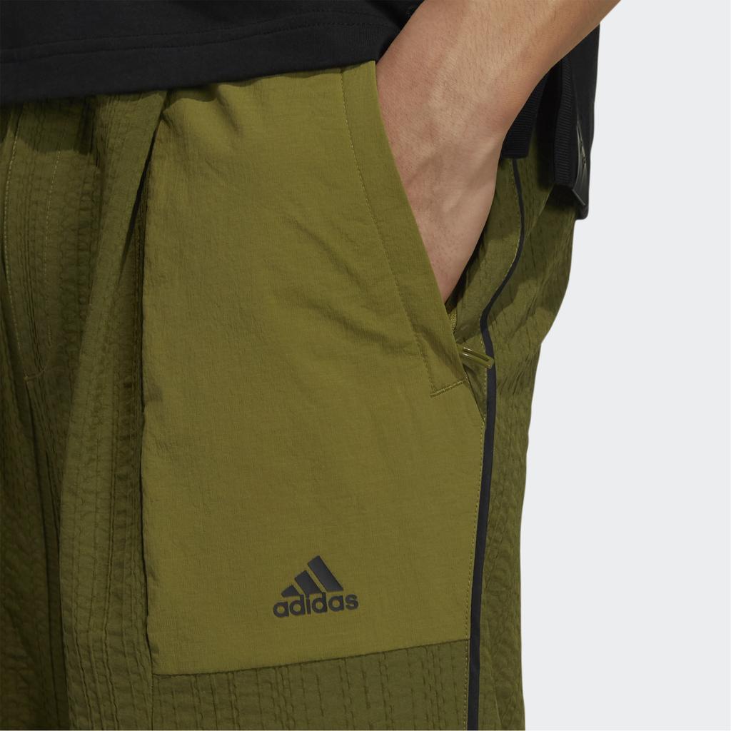 Adidas Adjustable Buckle Belt Knit Joggers Men Bottoms Olive H39258