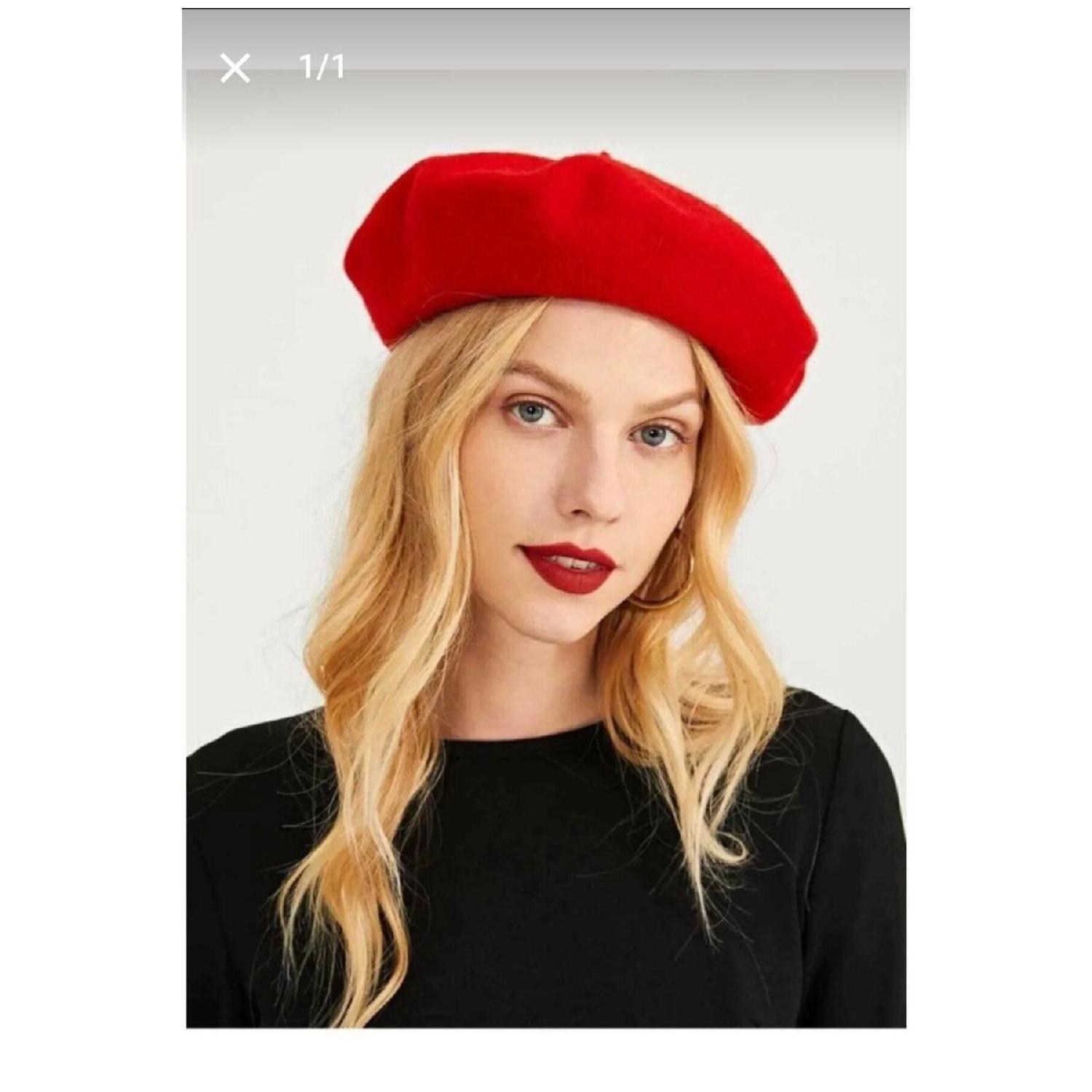 

French Painter Australian Wool Felt Beret Hat Standart красный