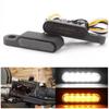 2Pcs Motorcycle LED Mini Turn Signals 12V Motorcycle Scooter Handlebar Indicators Lights Blinker Lamps Amber Flasher Taillight