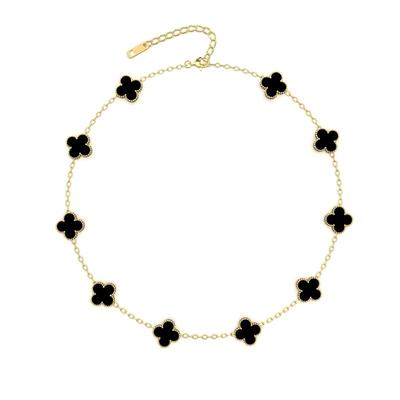Four-leaf Clover Ten-flower Necklace Classy Exquisite Small Fashion Women's Clavicle Chain