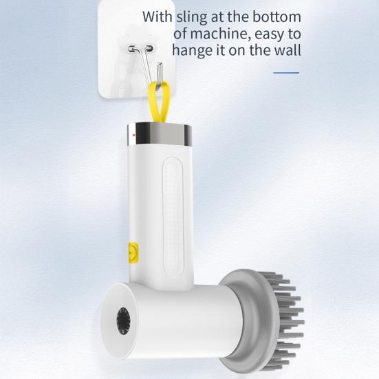 Electric Cleaning Brush Cordless Rechargeable Scrubber Motor Overload Safety Kitchen Cleaning Brush Home Cleaning Tool