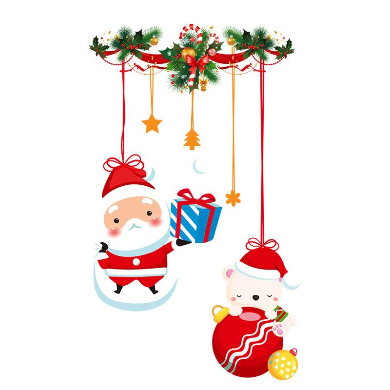 Christmas Reindeer Decoration, Cute Old Man Scene Arrangement, Electrostatic Glass Door, Restaurant Stickers