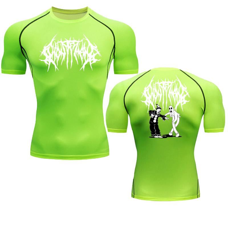 

Men Bodybuilding Sport T-Shirt Quick Dry Running Shirt Long Sleeve Compression Tops Gym T Shirt Men Fitness Tight Rashgard Sweat-Resistant XXXL