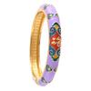 Enamel Vintage Cloisonne Bangle Traditional Women's Hand Bracelet Hollow Out Flower Bangle  Woman
