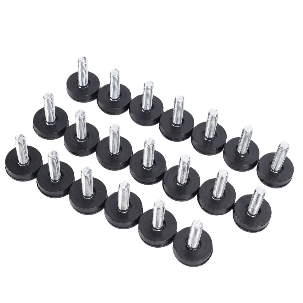 20PCS PTFE Furniture Leveler Feet M6 Thread Antislip Furniture Glides Slider for Tables Chairs Cabinets