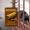 24-Hour Surveillance Sign - Vintage Iron Security Notice for Home & Business Decor