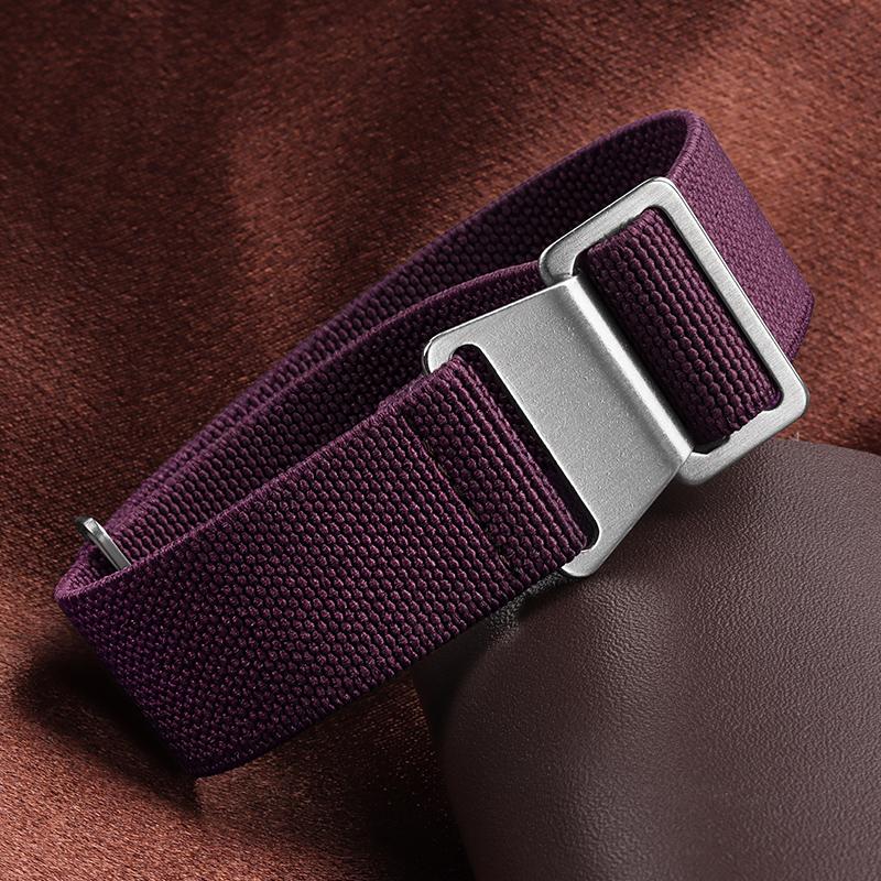 18/20/22mm Nylon Geflochtenes Uhrenarmband Elastisches Nylonarmband Französische Truppen Fallschirmtasche Universelles Handgelenkband Männer Frauen Sportarmband