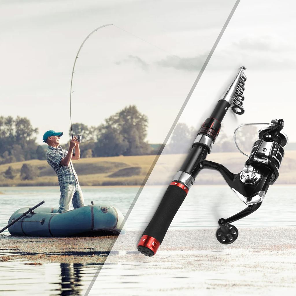 Seturi Combo Lansetă Telescopică și Mulinetă de Pescuit Kit Complet pentru Apă Sărată Apă Dulce