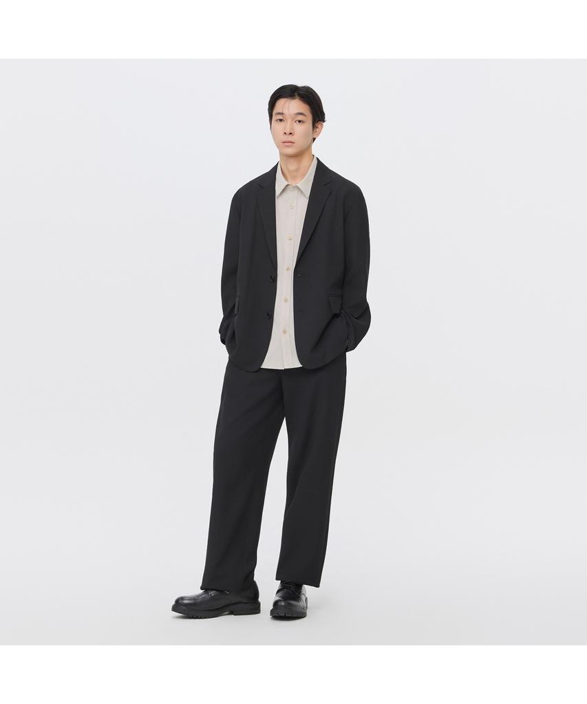 Keoseuuteommellou [Essentials] Black Loose Fit Setup Pants C9Pam26421Bkx
