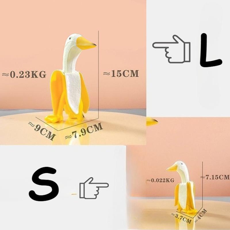 Banana Duck Decoration - Expressive Eyes, Lightweight Durable Plastic Material, Perfect for Home, Office, Party Use - Home Decor