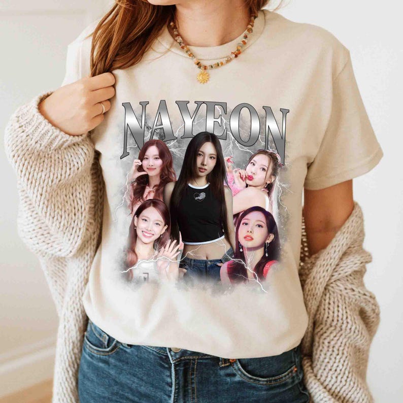 2026 Vintage styl 90. let Nayeon Twice Tričko, Twice Toto je pro tričko na světové turné, Tričko Nayeon, Členka Twice Kpop Grafické tričko, Dárek pro Once