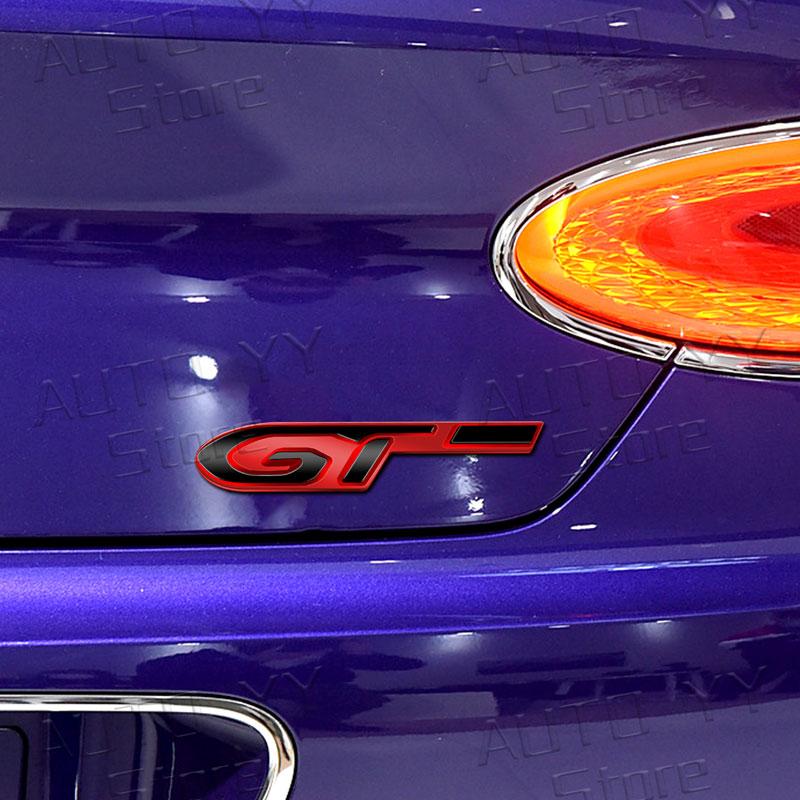 Emblema Logo Metallo 3D GT Adesivo Distintivo Carrozzeria Lato Posteriore Bagagliaio Per 308 408 508 2008 3008 5008 206 GT RCZ