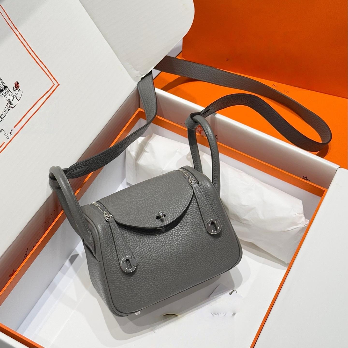 

H Home Stainless Steel Hardware TC Genuine Leather Lindi Bag 19/26/30 Lychee Pattern Head Layer Handheld Doctor s 19x12.5x9（cm）