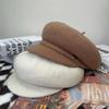 Woll-Barett für Damen Herbst Winter Vintage Gestrickt Warmes Modeaccessoire