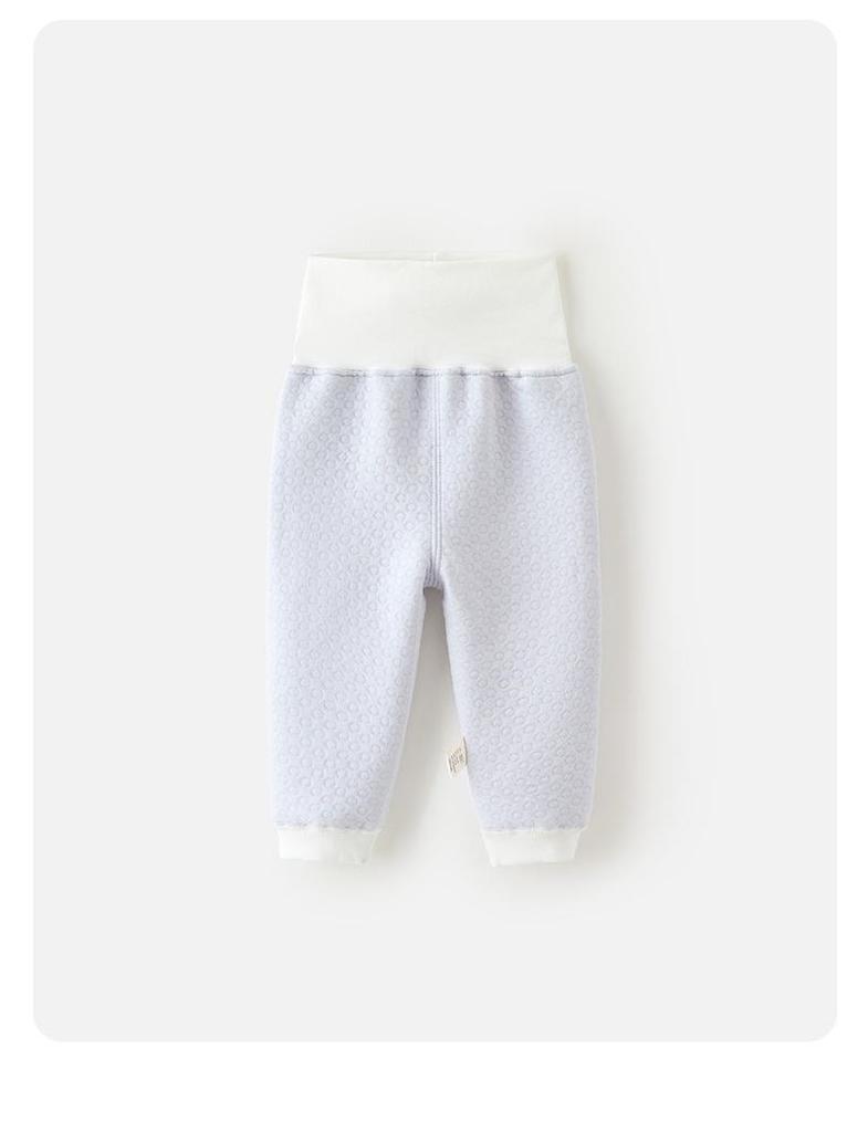 Baby Hochbund Gesteppte Warme Hose - Neugeborenes Herbst/Winter Baumwolle Einfarbig