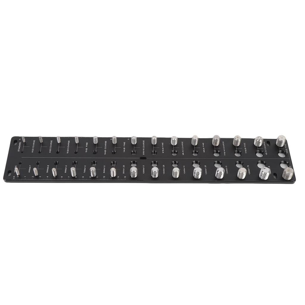 Thread Checker 28 Hole Metric Standard Board Metal Commonly Used Nut Screw Identifier Gauge Black