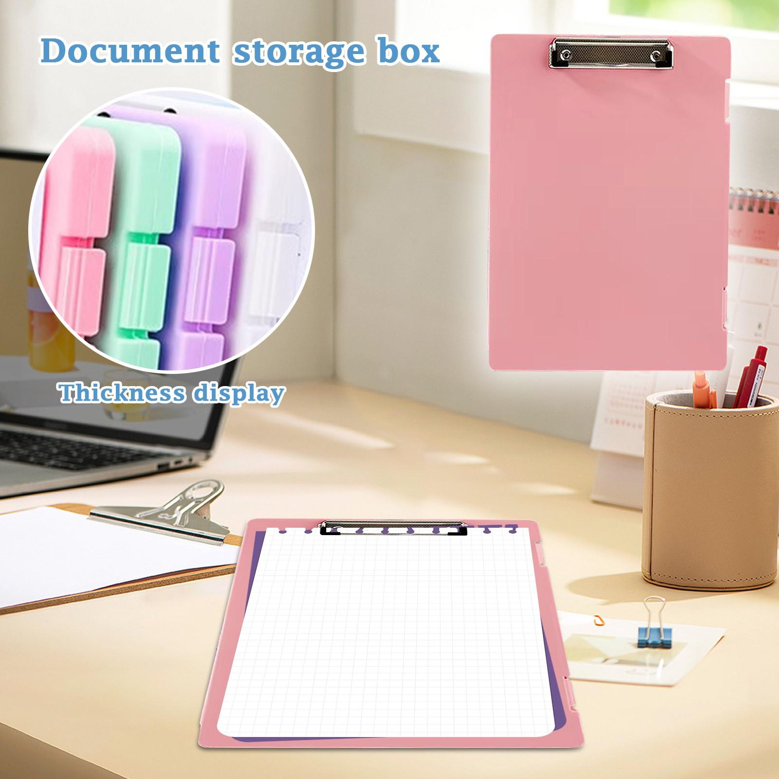 

Пластикові дошки для обміну з низькопрофільним металевим затискачем, дошкою для затискачів, розміром Letter | Постачання One Size рожевий