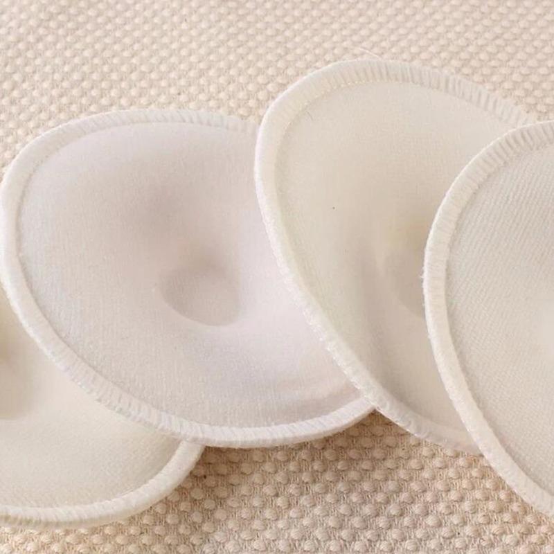 4PCS Bamboo Nursing Pads Washable Reusable Waterproof Mum Breastfeeding Pads Eco Friendly Soft Absorbent Leakproof Feeding Pads