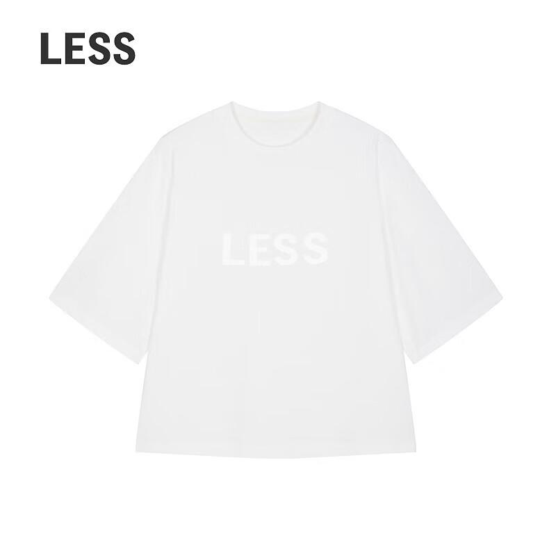 LESS 2025 Spring Cotton Loose Fit Crew Neck T-Shirt XS